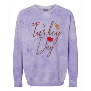 Happy Turkey Day Colorblast Crewneck Sweatshirt