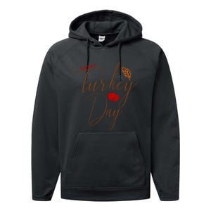 Happy Turkey Day Performance Fleece Hoodie