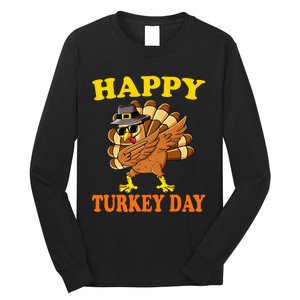 Happy Turkey Day  Cute Little Pilgrim Gift Thanksgiving Long Sleeve Shirt