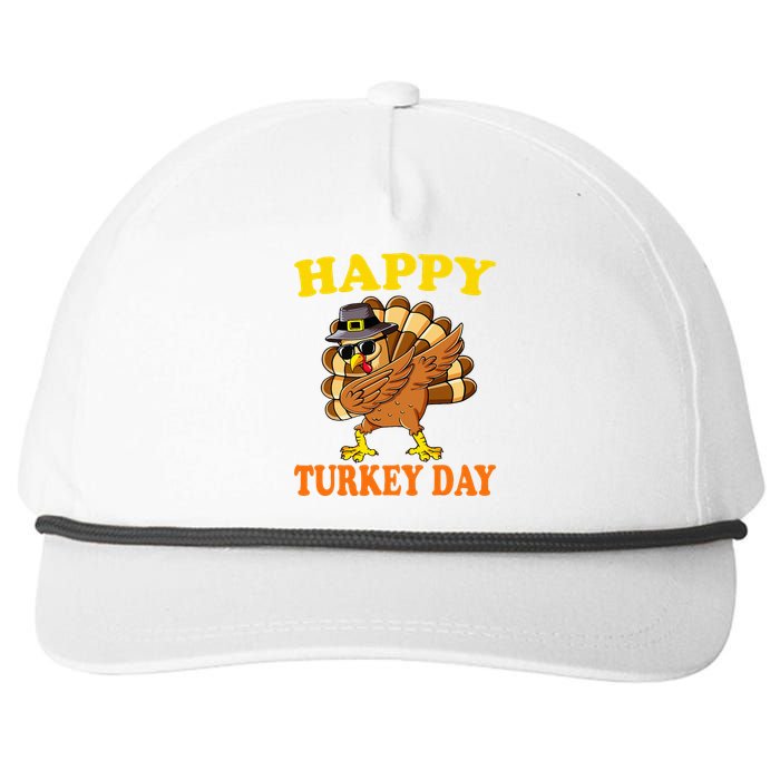 Happy Turkey Day  Cute Little Pilgrim Gift Thanksgiving Snapback Five-Panel Rope Hat