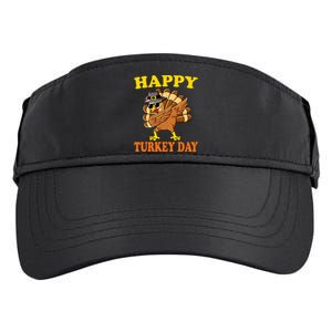 Happy Turkey Day  Cute Little Pilgrim Gift Thanksgiving Adult Drive Performance Visor