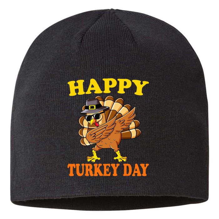 Happy Turkey Day  Cute Little Pilgrim Gift Thanksgiving Sustainable Beanie