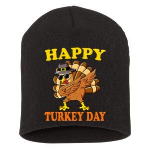 Happy Turkey Day  Cute Little Pilgrim Gift Thanksgiving Short Acrylic Beanie