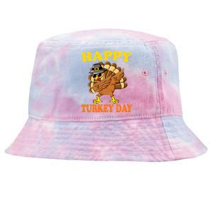 Happy Turkey Day  Cute Little Pilgrim Gift Thanksgiving Tie-Dyed Bucket Hat