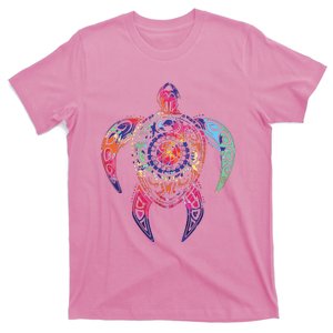 Hippie Tie Dye Psychedelic Sea Turtle Tribal Tee T-Shirt