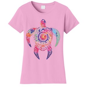 Hippie Tie Dye Psychedelic Sea Turtle Tribal Tee Women's T-Shirt