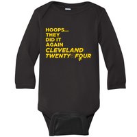 Hoops They Did It Again Cleveland Twenty Four Baby Long Sleeve Bodysuit