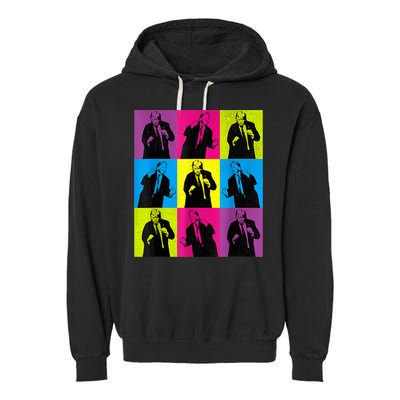 Happy Trump Dancing Pop Art Trump Garment-Dyed Fleece Hoodie