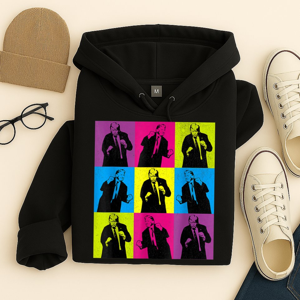 Happy Trump Dancing Pop Art Trump Hoodie