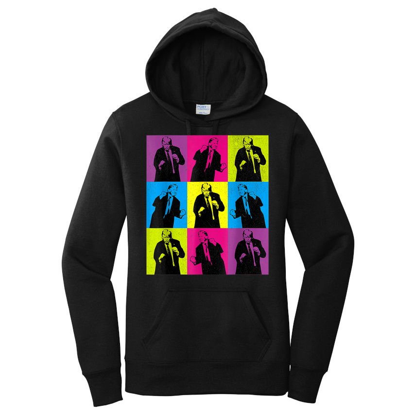 Happy Trump Dancing Pop Art Trump Women's Pullover Hoodie