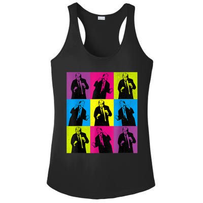 Happy Trump Dancing Pop Art Trump Ladies PosiCharge Competitor Racerback Tank