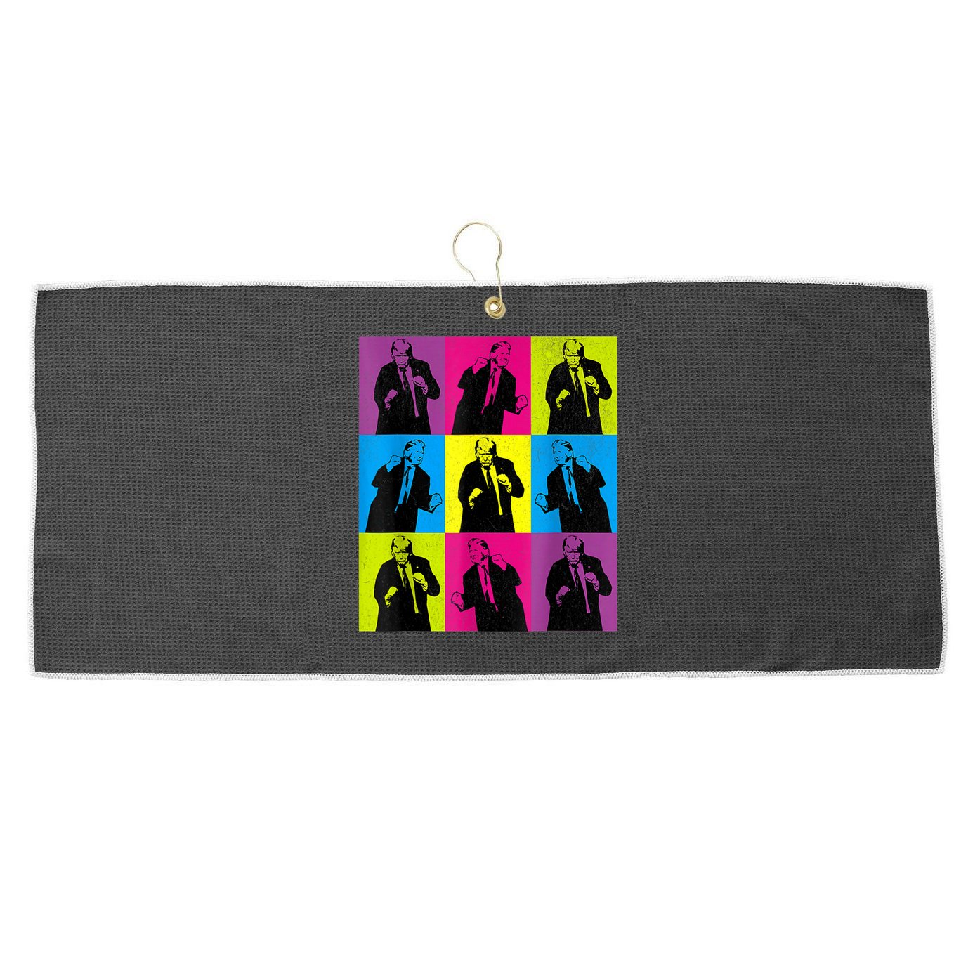 Happy Trump Dancing Pop Art Trump Large Microfiber Waffle Golf Towel