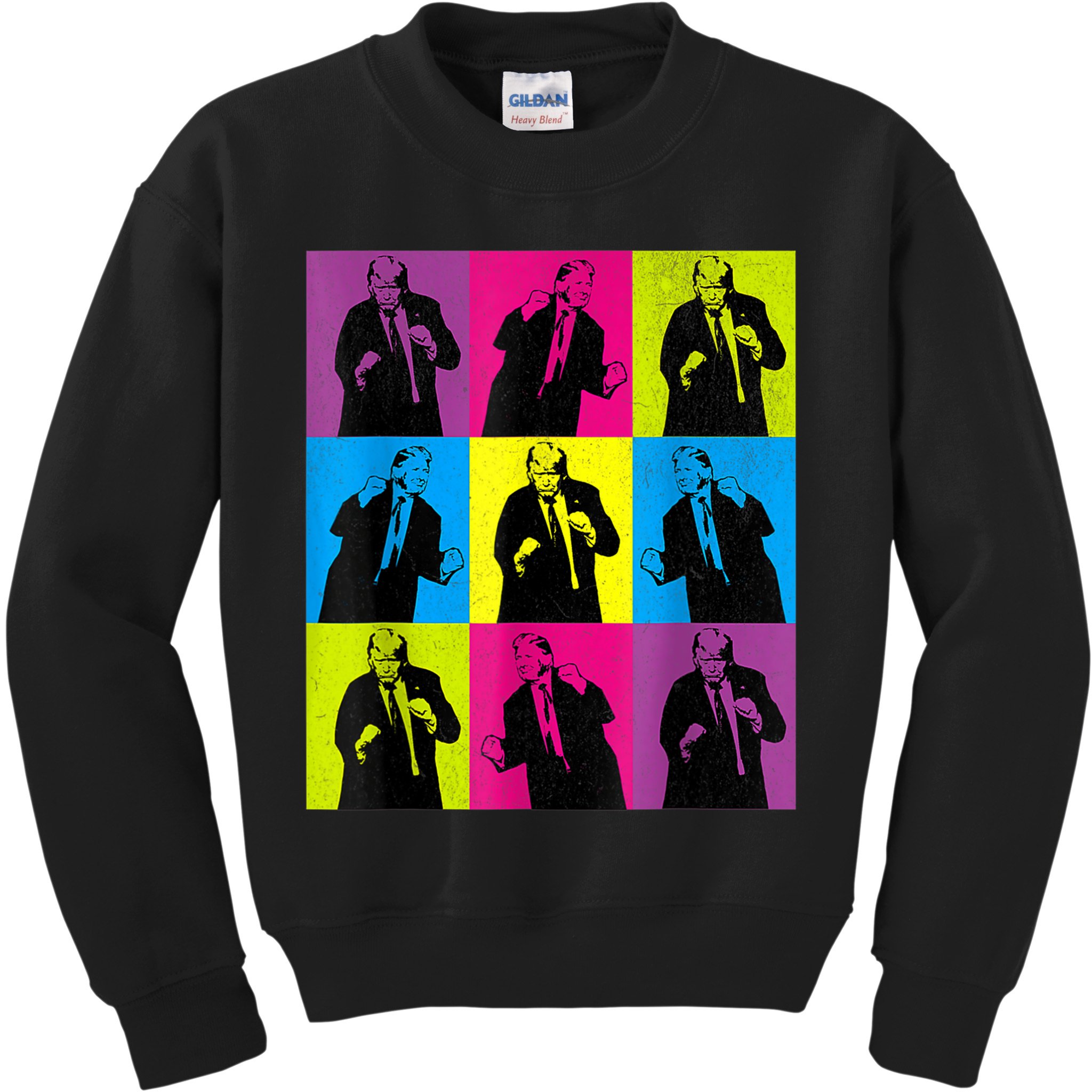 Happy Trump Dancing Pop Art Trump Kids Sweatshirt
