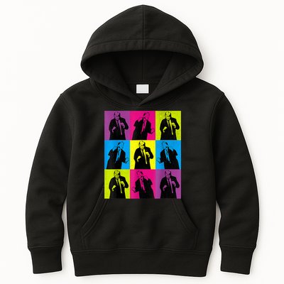 Happy Trump Dancing Pop Art Trump Kids Hoodie