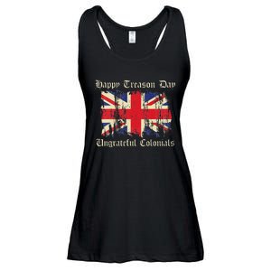 Happy Treason Day Ungrateful Colonials Funny 4th Of July Ladies Essential Flowy Tank