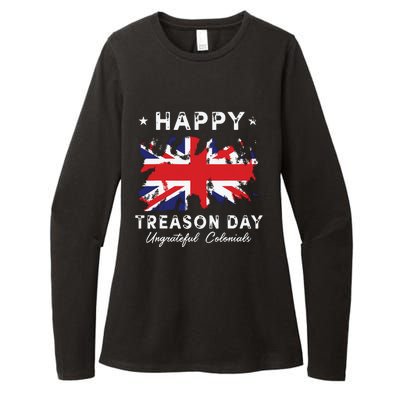 Happy Treason Day Ungrateful Colonials 4th July British Flag Womens CVC Long Sleeve Shirt