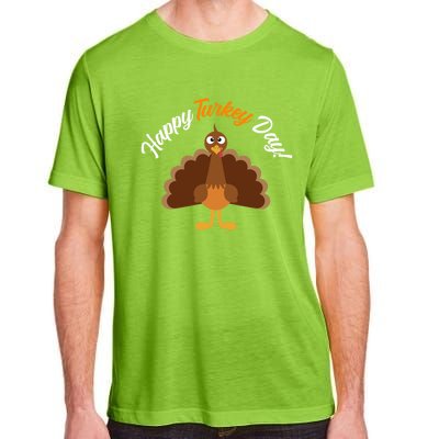 Happy Turkey Day Thanksgiving Gift Adult ChromaSoft Performance T-Shirt