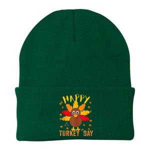 Happy Turkey Day Thanksgiving Cute Costume Celebration Knit Cap Winter Beanie