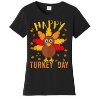 Happy Turkey Day Thanksgiving Cute Women's T-Shirt