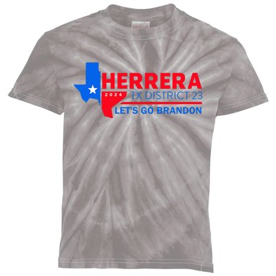 Herrera Tx District 23 LetS Go Brandon 2024 Quote Kids Tie-Dye T-Shirt