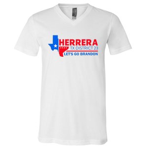 Herrera Tx District 23 LetS Go Brandon 2024 Quote V-Neck T-Shirt