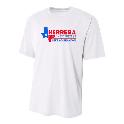 Herrera Tx District 23 LetS Go Brandon 2024 Quote Youth Performance Sprint T-Shirt