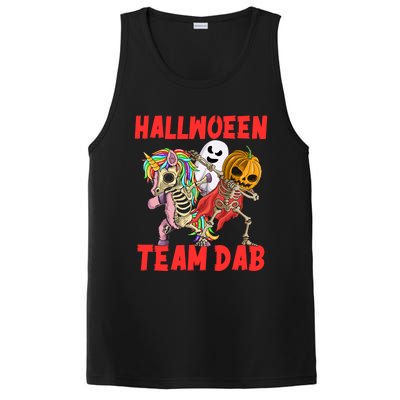 Halloween Team Dab Zombie Unicorn And Skeleton Pumpkin Great Gift PosiCharge Competitor Tank