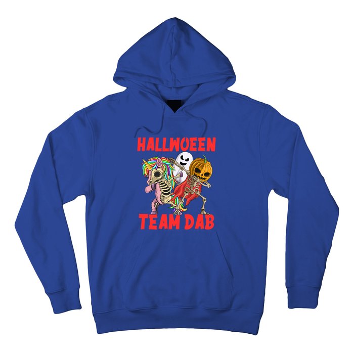 Halloween Team Dab Zombie Unicorn And Skeleton Pumpkin Great Gift Hoodie