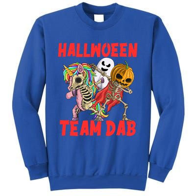 Halloween Team Dab Zombie Unicorn And Skeleton Pumpkin Great Gift Sweatshirt