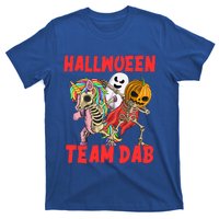 Halloween Team Dab Zombie Unicorn And Skeleton Pumpkin Great Gift T-Shirt