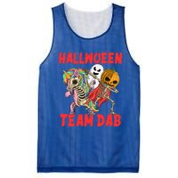 Halloween Team Dab Zombie Unicorn And Skeleton Pumpkin Great Gift Mesh Reversible Basketball Jersey Tank