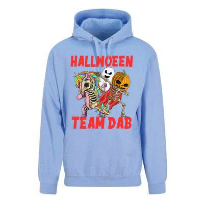 Halloween Team Dab Zombie Unicorn And Skeleton Pumpkin Great Gift Unisex Surf Hoodie