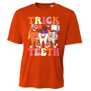 Halloween Treat Dentist Trick Or Th Funny Dental Gift Cooling Performance Crew T-Shirt