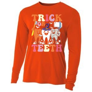 Halloween Treat Dentist Trick Or Th Funny Dental Gift Cooling Performance Long Sleeve Crew