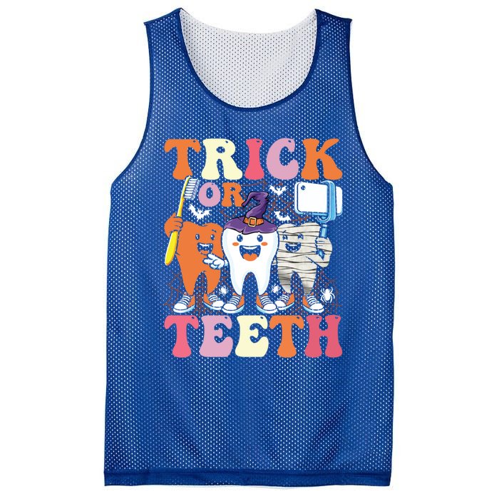 Halloween Treat Dentist Trick Or Th Funny Dental Gift Mesh Reversible Basketball Jersey Tank