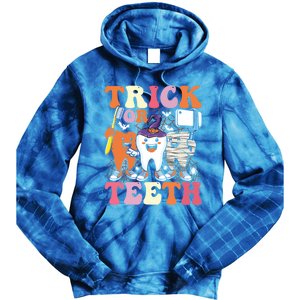 Halloween Treat Dentist Trick Or Th Funny Dental Gift Tie Dye Hoodie