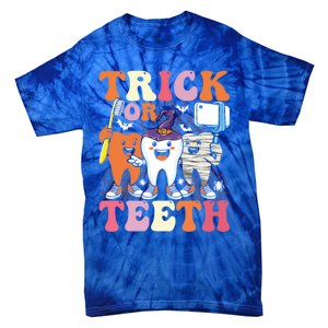 Halloween Treat Dentist Trick Or Th Funny Dental Gift Tie-Dye T-Shirt