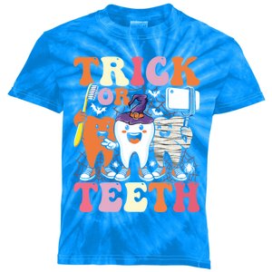 Halloween Treat Dentist Trick Or Th Funny Dental Gift Kids Tie-Dye T-Shirt