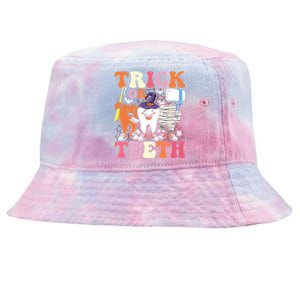 Halloween Treat Dentist Trick Or Th Funny Dental Gift Tie-Dyed Bucket Hat