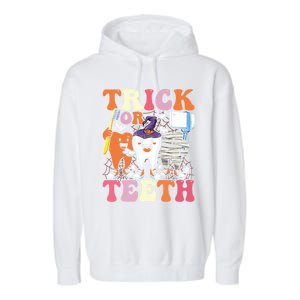 Halloween Treat Dentist Trick Or Th Funny Dental Gift Garment-Dyed Fleece Hoodie