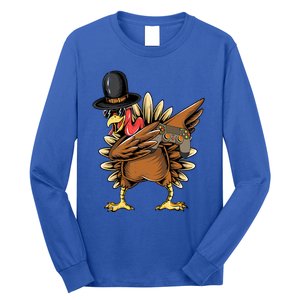 Happy Thanksgiving Dabbing Gamer Turkey Cool Gift Long Sleeve Shirt