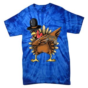 Happy Thanksgiving Dabbing Gamer Turkey Cool Gift Tie-Dye T-Shirt