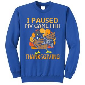 Happy Thanksgiving Dabbing Gamer Turkey Gift Tall Sweatshirt