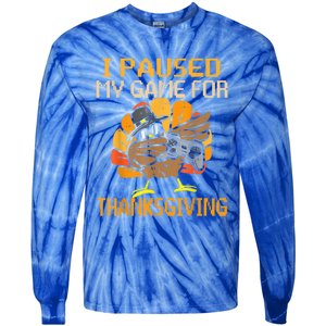 Happy Thanksgiving Dabbing Gamer Turkey Gift Tie-Dye Long Sleeve Shirt