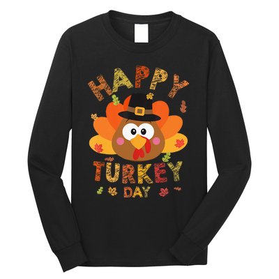 Happy Turkey Day 2024 Autumn Fall Thanksgiving Family Long Sleeve Shirt