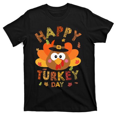 Happy Turkey Day 2024 Autumn Fall Thanksgiving Family T-Shirt