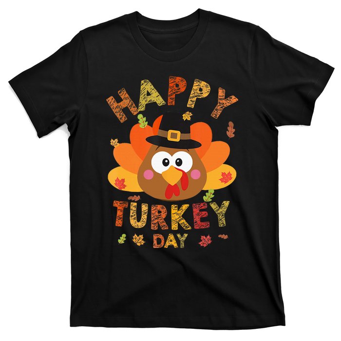 Happy Turkey Day 2024 Autumn Fall Thanksgiving Family T-Shirt