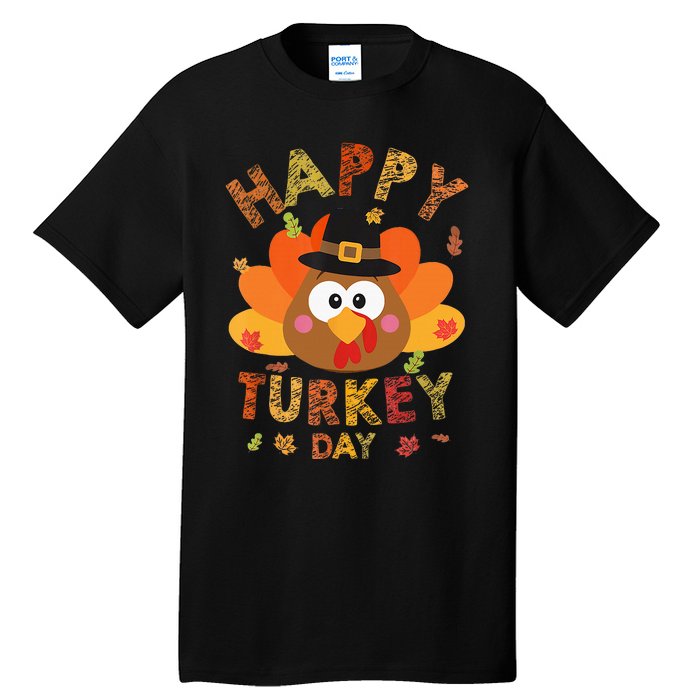 Happy Turkey Day 2024 Autumn Fall Thanksgiving Family Tall T-Shirt