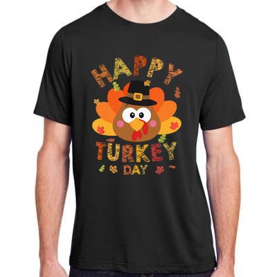 Happy Turkey Day 2024 Autumn Fall Thanksgiving Family Adult ChromaSoft Performance T-Shirt