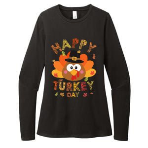 Happy Turkey Day 2024 Autumn Fall Thanksgiving Family Womens CVC Long Sleeve Shirt